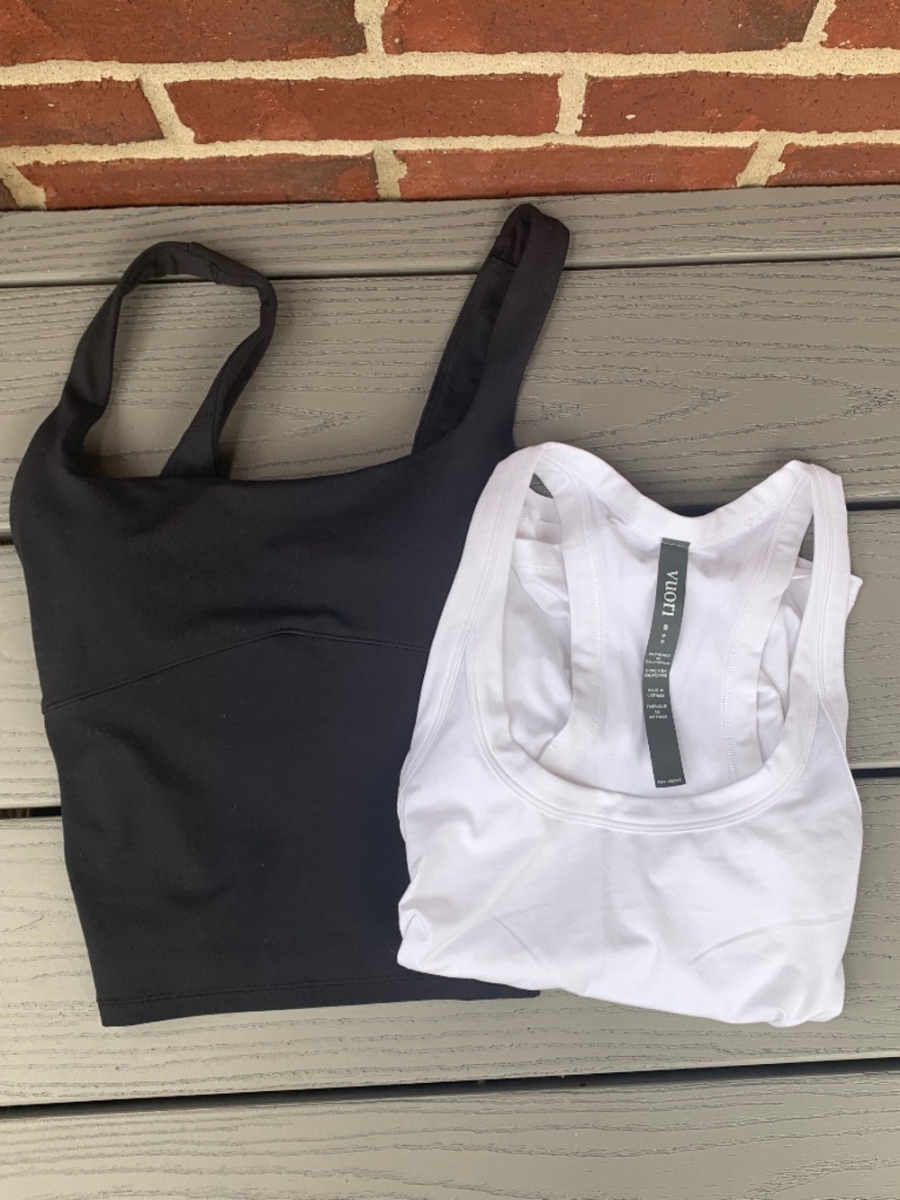Vuori Lux Racerback Tank and AllTheForm Support Tank Set